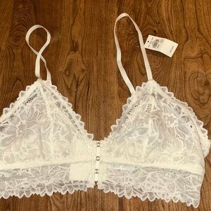 Elegant White Lace Bralette